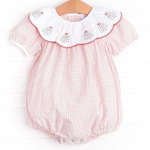 Christmas Smocked Bubble Romper